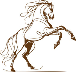 Horse Clean and minimalistic vector sketch