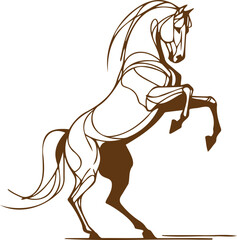 Horse Basic vector sketch of an equine