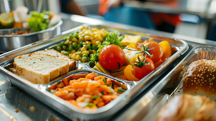 fresh vegetables and fruits in the grocery store.