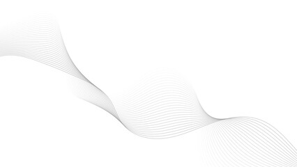 Modern abstract white wave digital geometric Technology, data science frequency gradient lines on transparent background. Undulate Grey Wave Swirl, frequency sound wave, twisted curve lines with blend