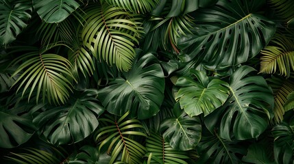 The image is a photo of a lush green jungle