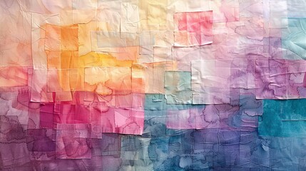 Abstract painting with vibrant colors.