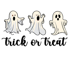 trick or treat Svg,Halloween,Ghost,Spooky Season,witch, Halloween Funny,Little Witch,t shirt  
