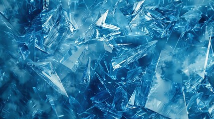 fractured icy blue texture with jagged edges and depth abstract frozen background ai generated digital art