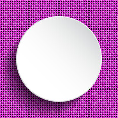 White circle frame, pink sequins or glitters