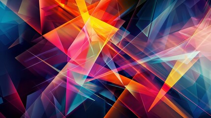 futuristic fusion dynamic interplay of geometric forms and vivid hues abstract background