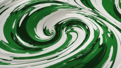 This image is of a green and white spiral. 
