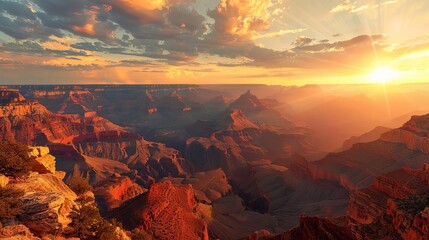 majestic grand canyon at sunset breathtaking natural landscape digital photography