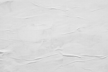 White Crumpled Paper Poster Texture Background