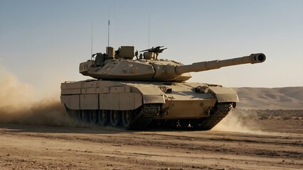 Tanks in desert.