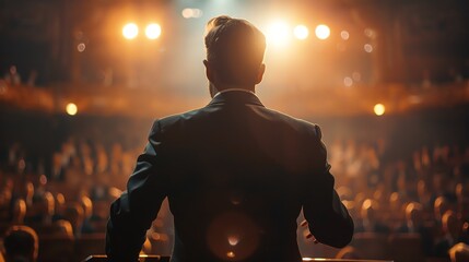 Rhetorical question posed by a charismatic leader during a public speech, engaging and provoking thought