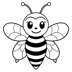 a-cute-bee vector design 