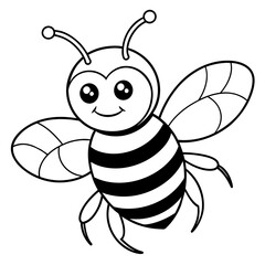 a-cute-bee vector design 