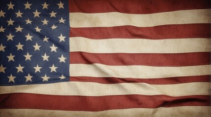 Obraz premium USA Flag Memorial Days Tribute Symbol Suitable for Graphic Resources Banner and Greetings Card Template Copy Space