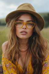 Fototapeta premium Website homepage design with a maximalist aesthetic, using large fonts, bright colors, and dynamic images,