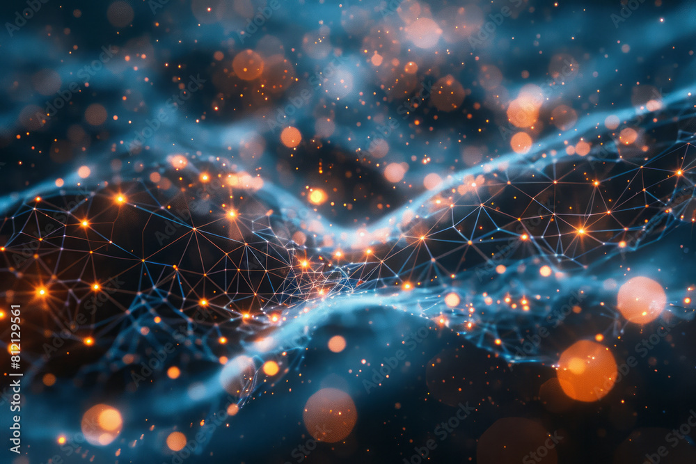 Poster visualization of planck scale phenomena, depicting the granularity of spacetime,