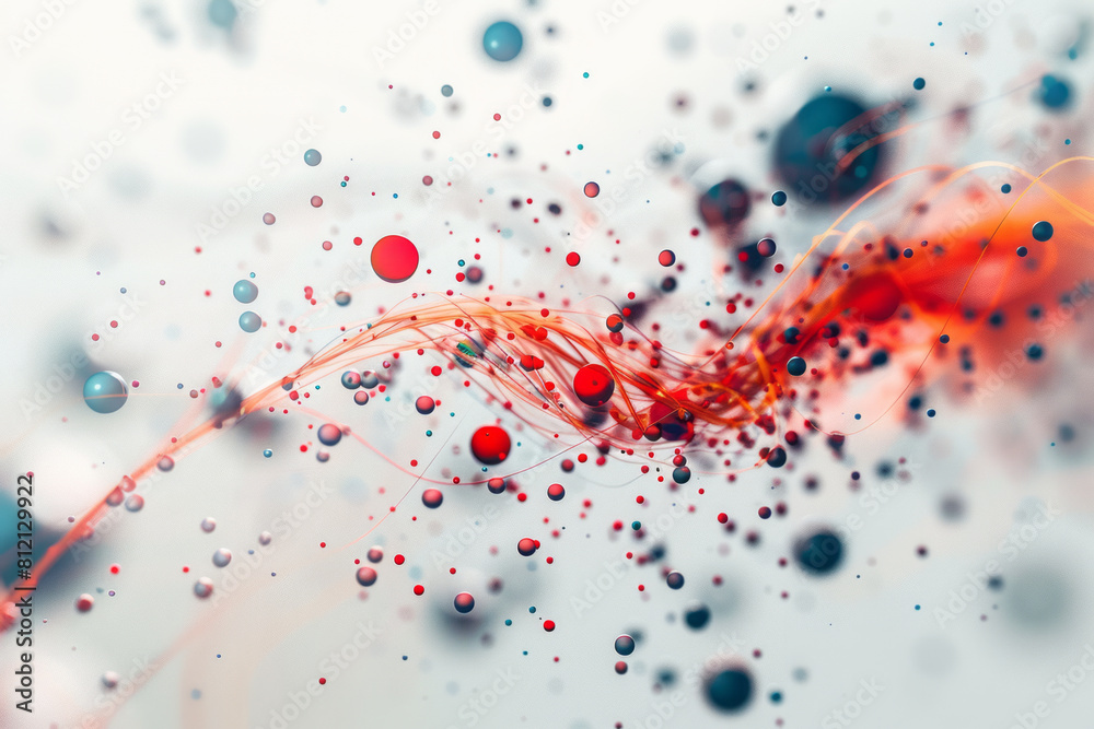 Aufkleber conceptual artwork of the higgs boson emerging within a high-energy particle collision,