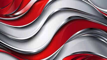 sleek businessthemed abstract background with dynamic red and silver elements strategically incorporating ample copy space vector illustration