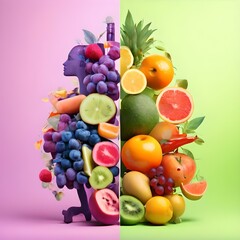 Healthy eating fruits and vegetables