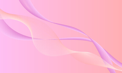 pink soft lines wave curves with smooth gradient abstract background