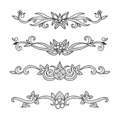 Collection of victorian hand drawn ornaments