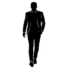 silhouette of a businessman