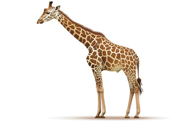 Graceful Giraffe Vector Illustration: Majestic Wildlife of Africa