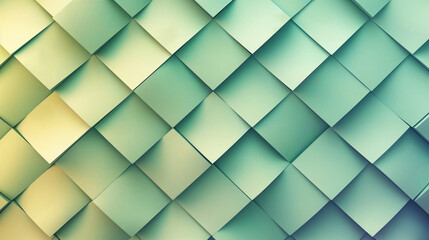 illustration with a top view of many pastel green shaded squares that together form a single divided surface