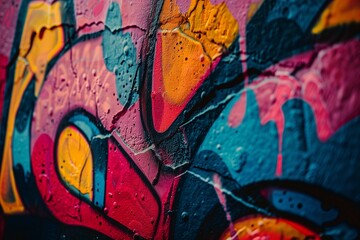 Fototapeta premium Photography of Graffiti wall close up