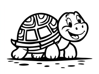 turtle line art cartoon 