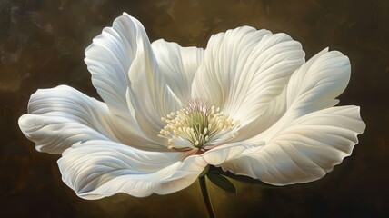 White flower in full bloom