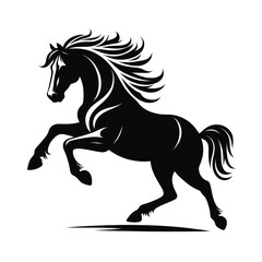 Fototapeta premium Horse silhouette illustration isolated on white background