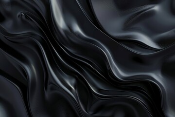Obraz premium Abstract Black Background With Wavy Lines