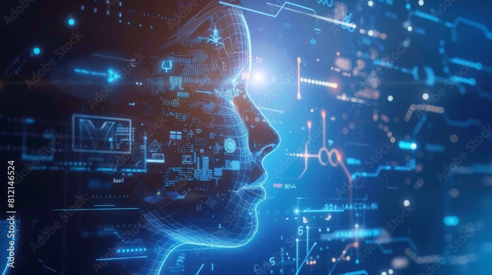 Aufkleber digital transformation technology strategy, iot, internet of things. transformation of ideas and the