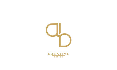 AB, BA, A, B, Abstract Letters Logo Monogram