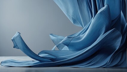 Abstract blue silk wave cool background
