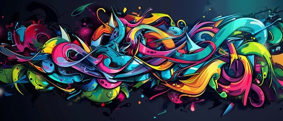 Fototapeta premium Graffiti street art background 