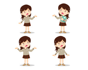 girl thirsty from heat of the summer sun