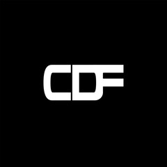 Initial letter CDF logo and wings symbol. Wings design element, initial Letter CDF logo Icon, Initial Logo Template.
