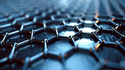 Obraz premium The image shows a close-up of a graphene sheet
