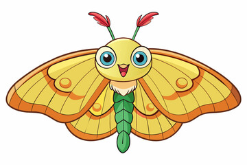 hawk moth cartoon vector illustration