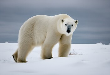 Fototapeta premium A view of a Polar Bear on the ice