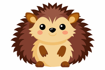 hedgehog cartoon vector illustration