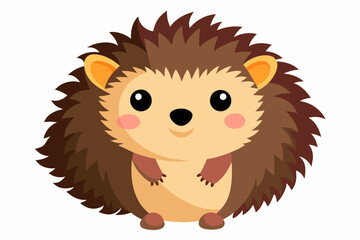 hedgehog cartoon vector illustration