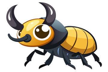 hercules beetle cartoon vector illustration