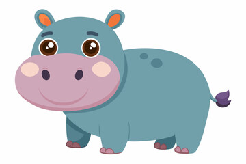 hippopotamus cartoon vector illustration