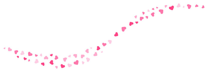 Pink heart particle simple decoration. Vector illustration.	
