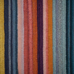 Obraz premium Background made of multi-colored canvas with vertical stripes