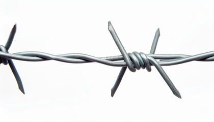 A barbed wire .isolated on white background 