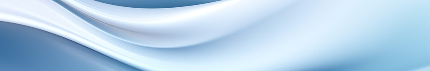 Obraz premium Abstract background with blue waves for banner presentation, white and blue, simple, light, satin cloth